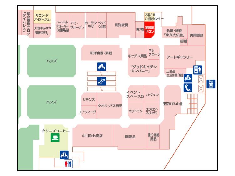 近鉄奈良店補聴器売り場