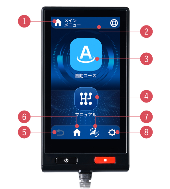 簡単に操作できる「5inchタッチパネル」