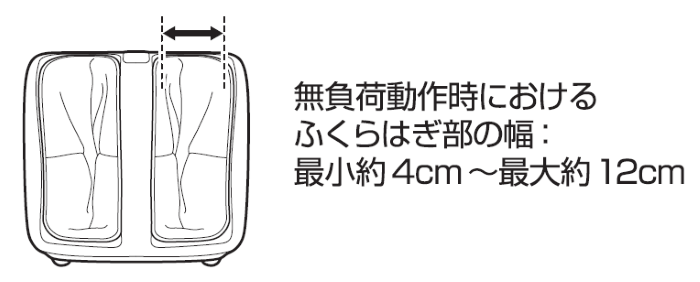 フットマッサージャー FT-400　ふくらはぎ周囲