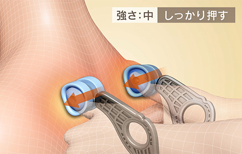 強さ:中 しっかり押す